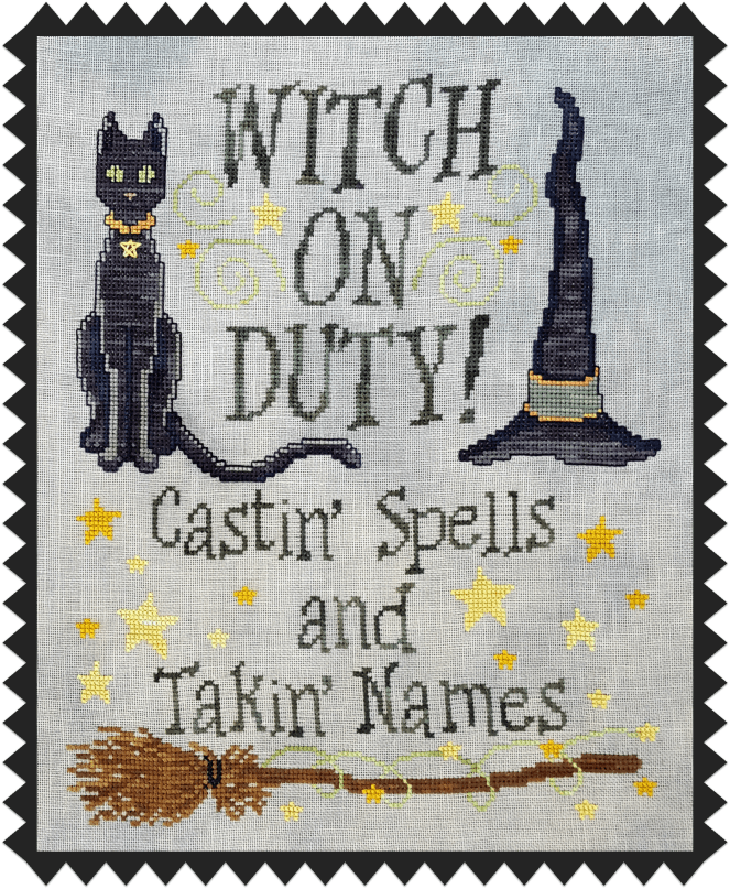 witch on duty pic black zig border