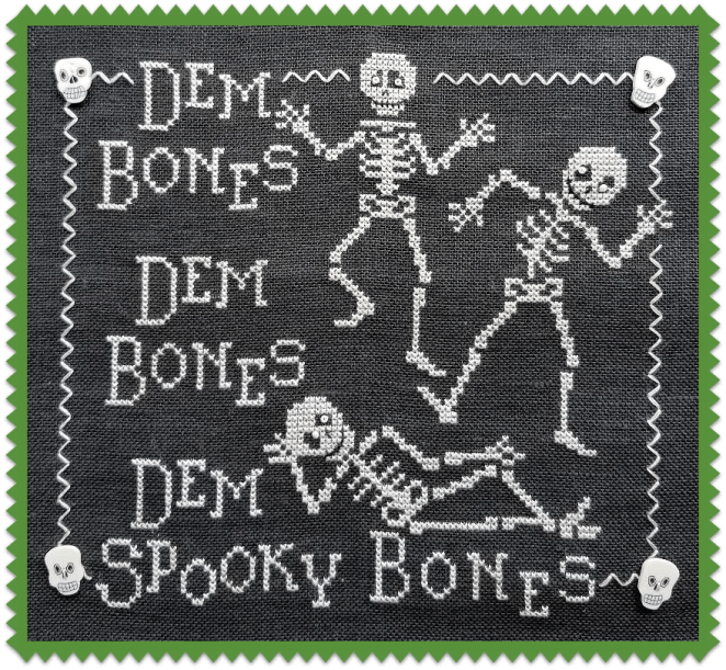 Dem Bones pic green border