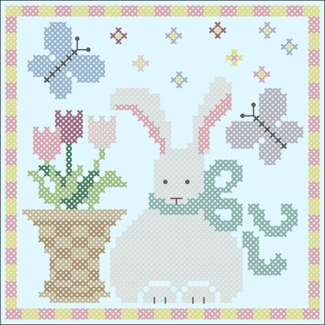 checkerboard bunny color pic